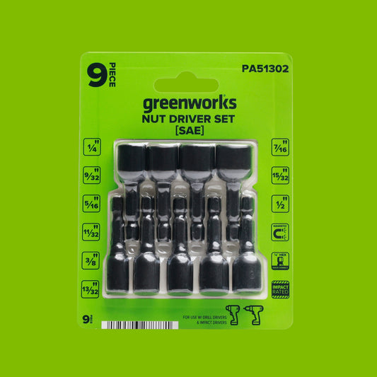 9-PC 1-3/4 in. Impact-Rated Magnetic SAE Nut Setters