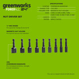 9-PC 1-3/4 in. Impact-Rated Magnetic SAE Nut Setters