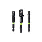 3-PC Impact-Rated Hex Shank Socket Driver Set