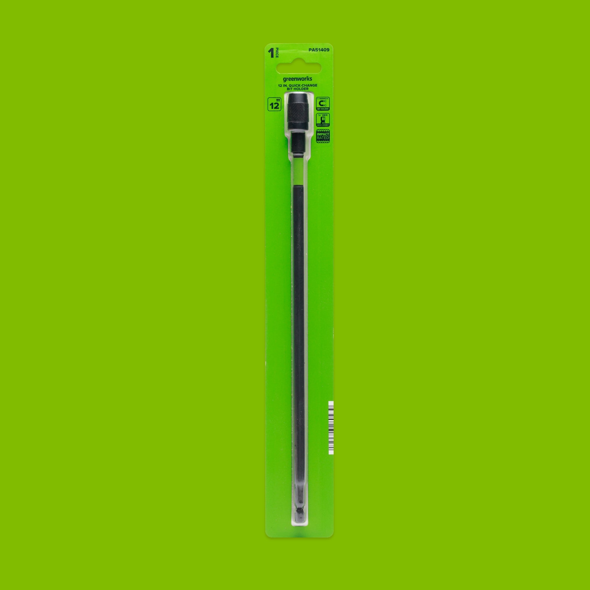 12" Quick-Change Bit Holder and Extension, with 1/4" Magnetic Hex Quick-Change Collet