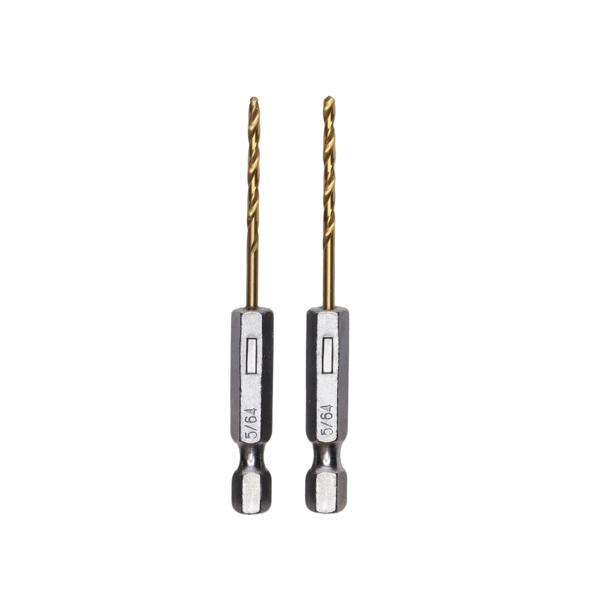 Half Ground 5/64-inch Hex Shank Titanium Drill Bit Set