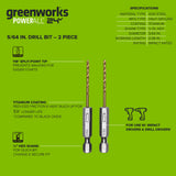 Half Ground 5/64-inch Hex Shank Titanium Drill Bit Set