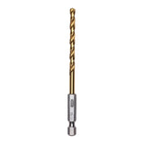 Half Ground 11/64-inch Hex Shank Titanium Drill Bit Set