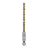 Half Ground 3/16-inch Hex Shank Titanium Drill Bit Set
