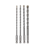 4-PC Hex Shank Masonry Drill Bit Set