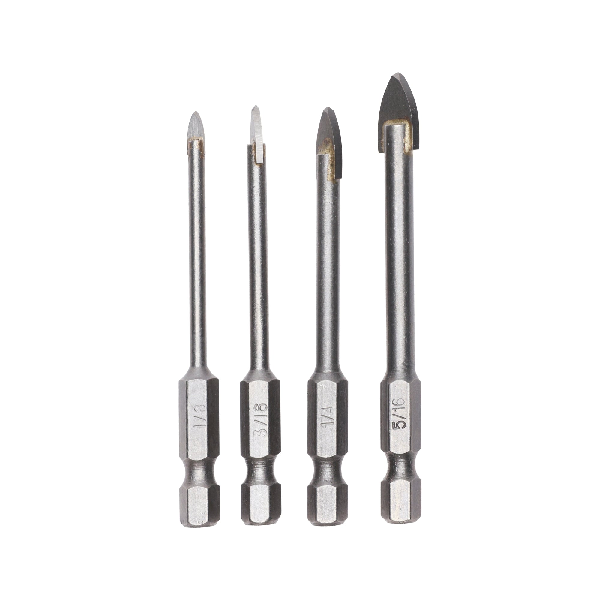 4-PC Glass and Ceramic Bit Set