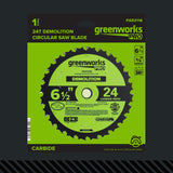 Pro 24-Tooth 6-1/2" Demolition Circular Saw Blade with Construction-Grade Carbide Teeth