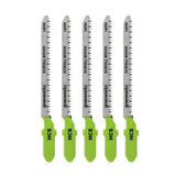 5-Pack of 3" Scroll Cut Wood Jigsaw Blades, Carbon Steel, with 18 Teeth-Per-Inch
