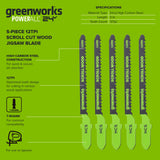 5-PC 3" 12TPI Jig Saw Wood Blades