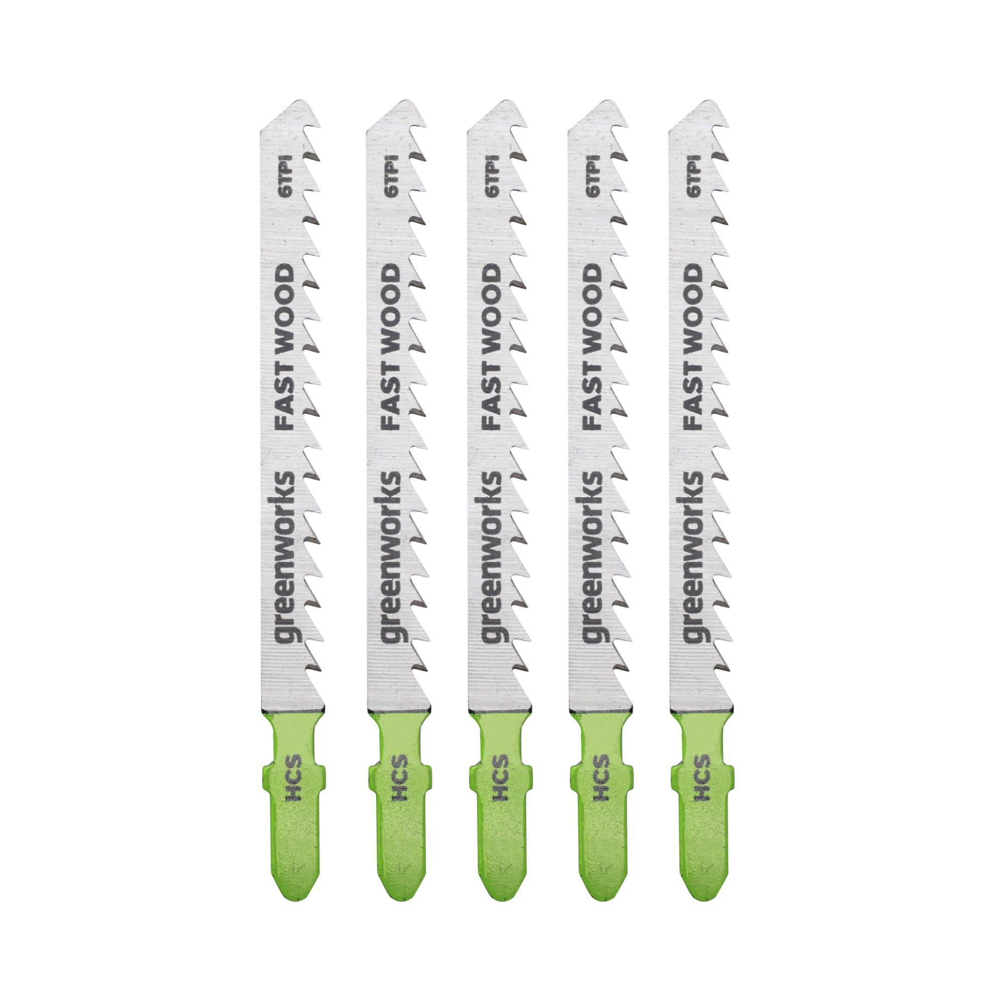 5-PC 4 in. 6 TPI HCS Fast Wood Jigsaw Blade