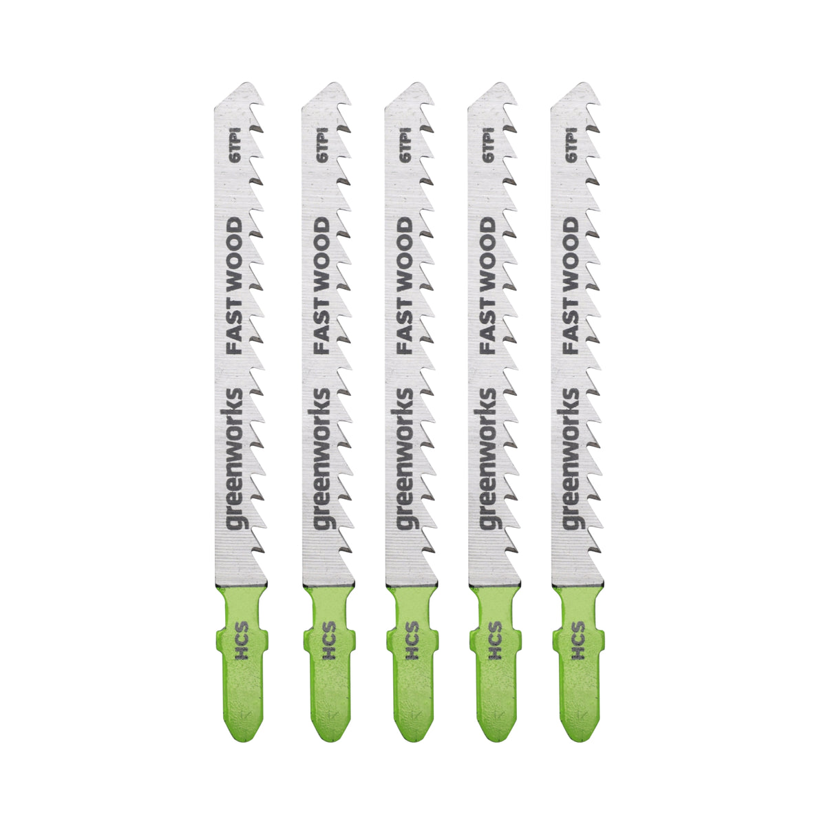 5-PC 4 in. 6 TPI HCS Fast Wood Jigsaw Blade
