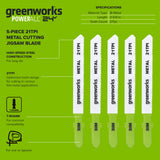 5-PC 3-5/8 in. 24 TPI HSS Thin Metal Jigsaw Blade