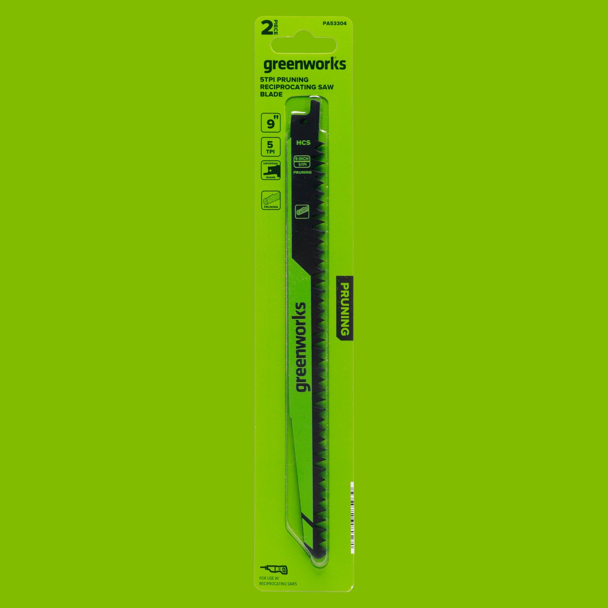 2-PC 9 in. 5TPI Recip Saw Pruning Blades