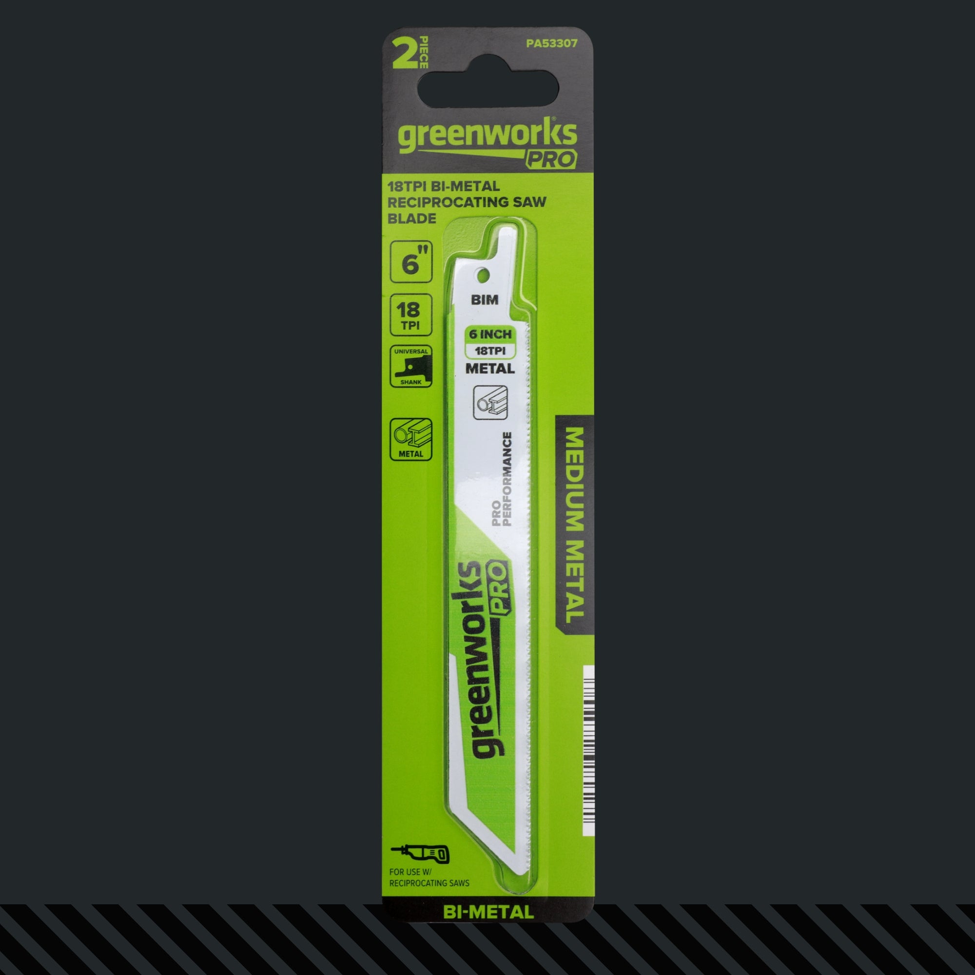 2-PC Pro 6 in. 18TPI Carbide Recip Saw Blades