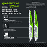 Pro 2-PC 9 in. 5TPI Recip Saw Bi-Metal Blades