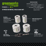 Pro 5-PC BiMetal  HoleSaw Kit