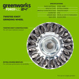 1-PC 4" Twisted Knot Grinding Wheel