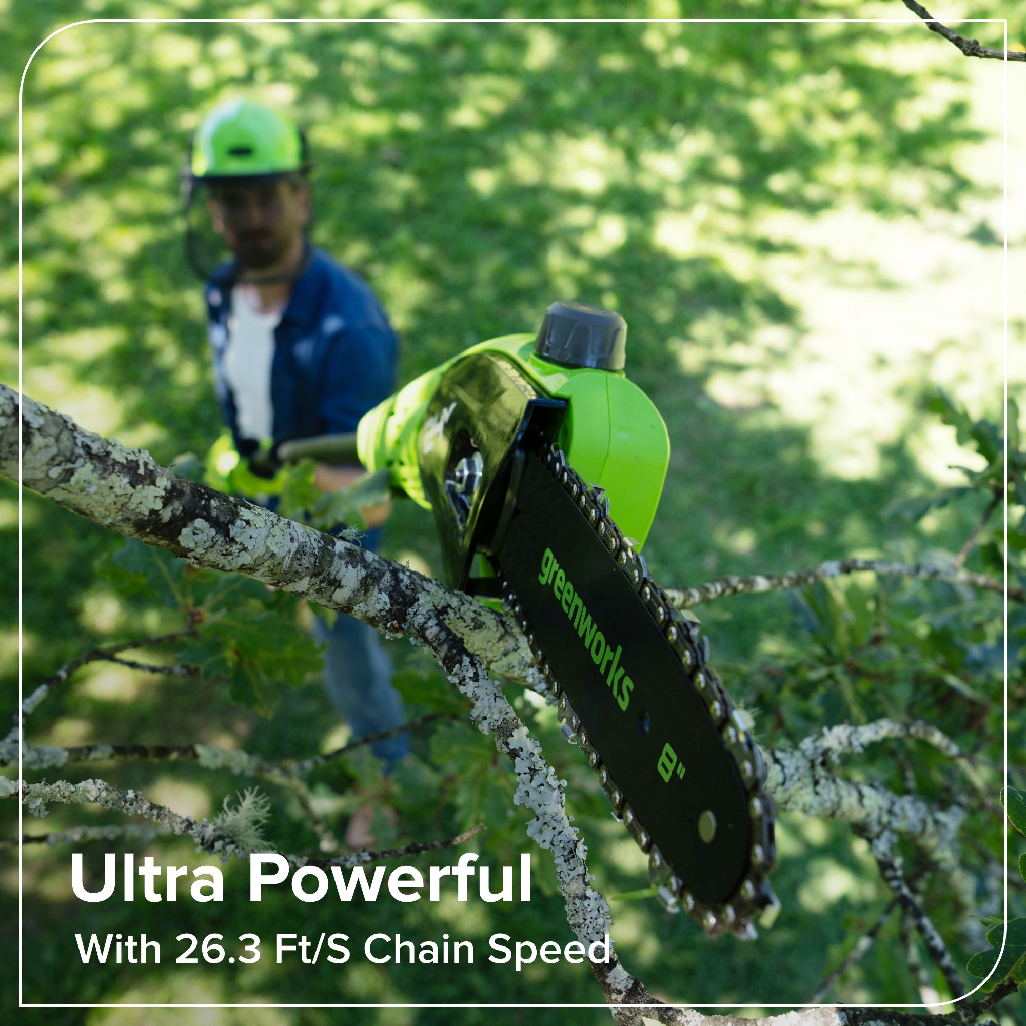 24V 8" Cordless Battery Pole Saw (Tool Only)
