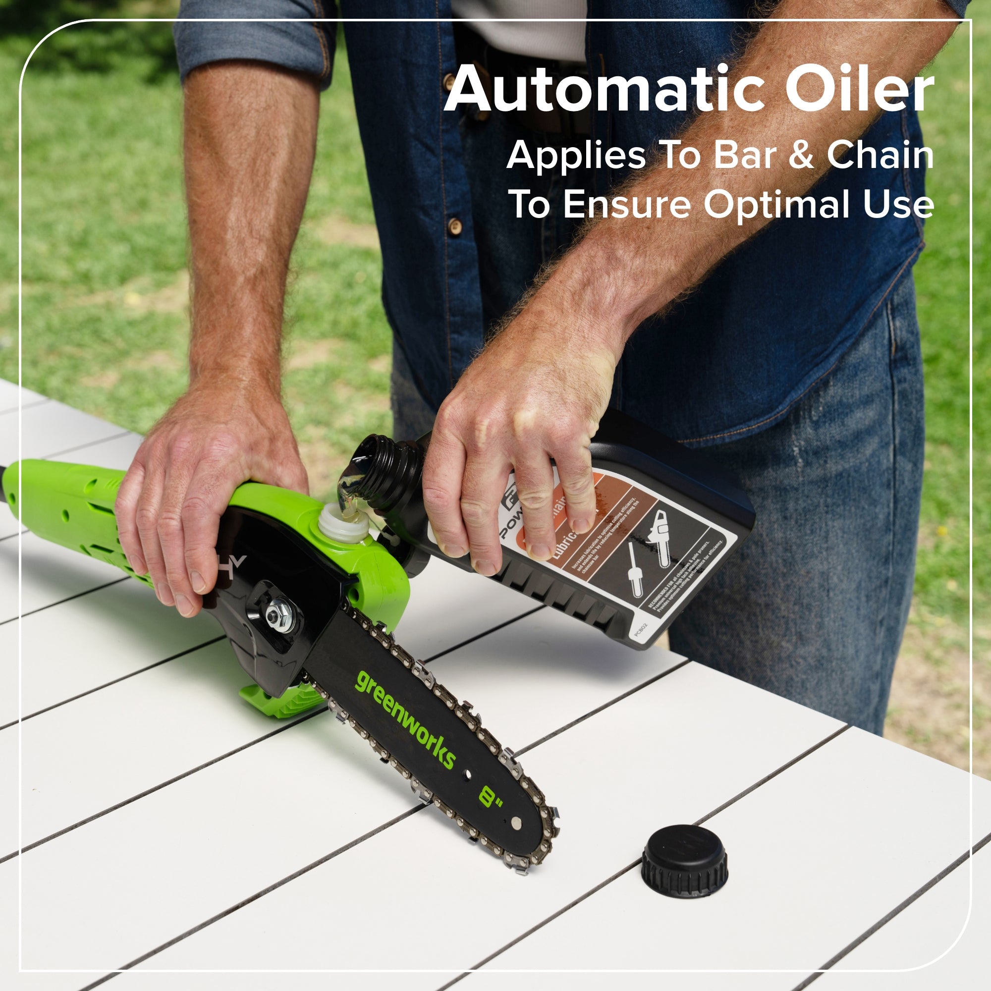 24V 8" Cordless Battery Pole Saw (Tool Only)