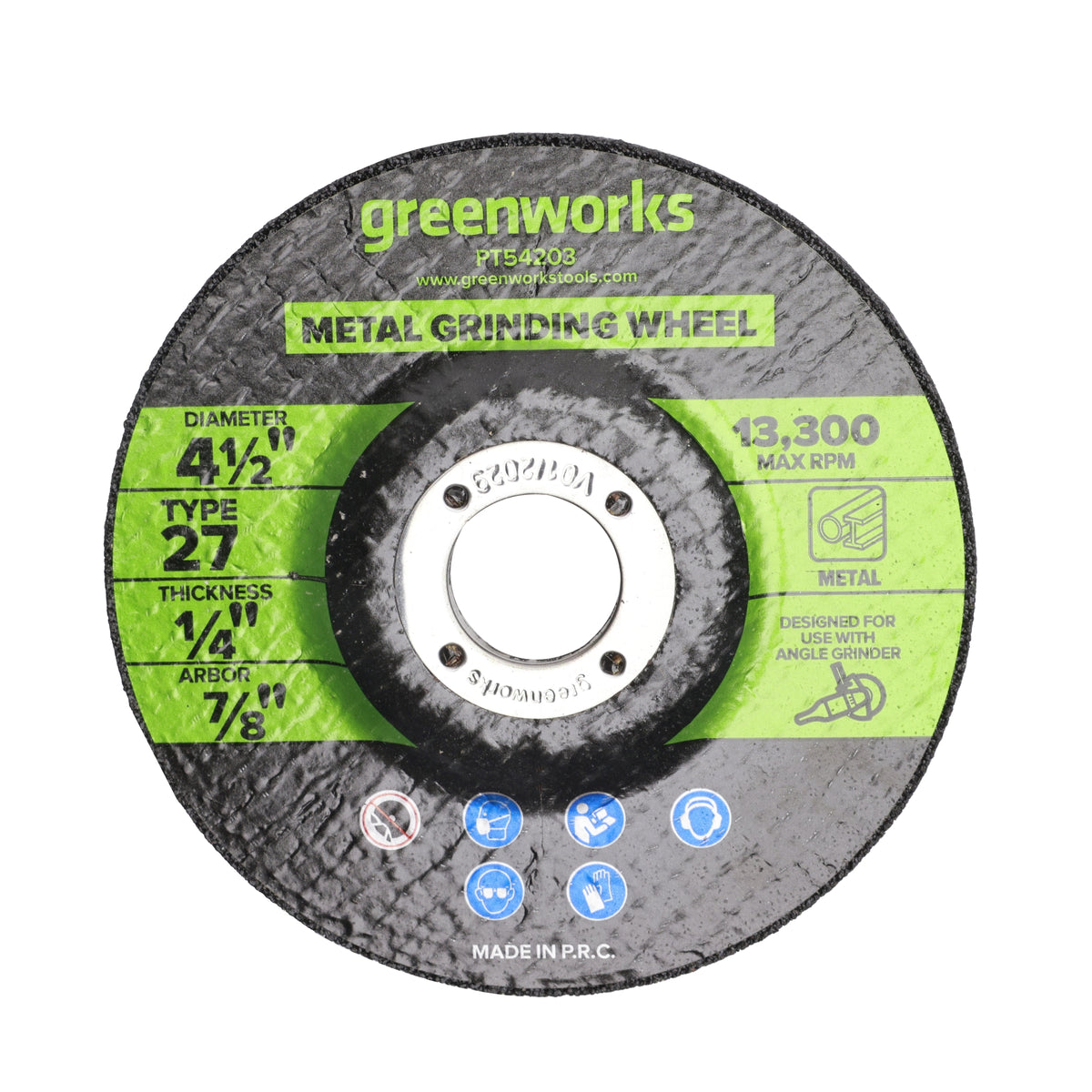 1-PC 4-1/2"  Type 27 Metal Grinding Wheel 7/8" Arbor