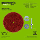 5" Paint and Rust Removal Brush for Use with Impact and Drill Drivers