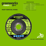 4-1/2" Paint Removal Wheel for Angle Grinder, Silicone Carbide Abrasive Grain, Type 27