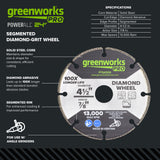 1-PC 4-1/2" Metal Cutting Segmented Diamond Wheel
