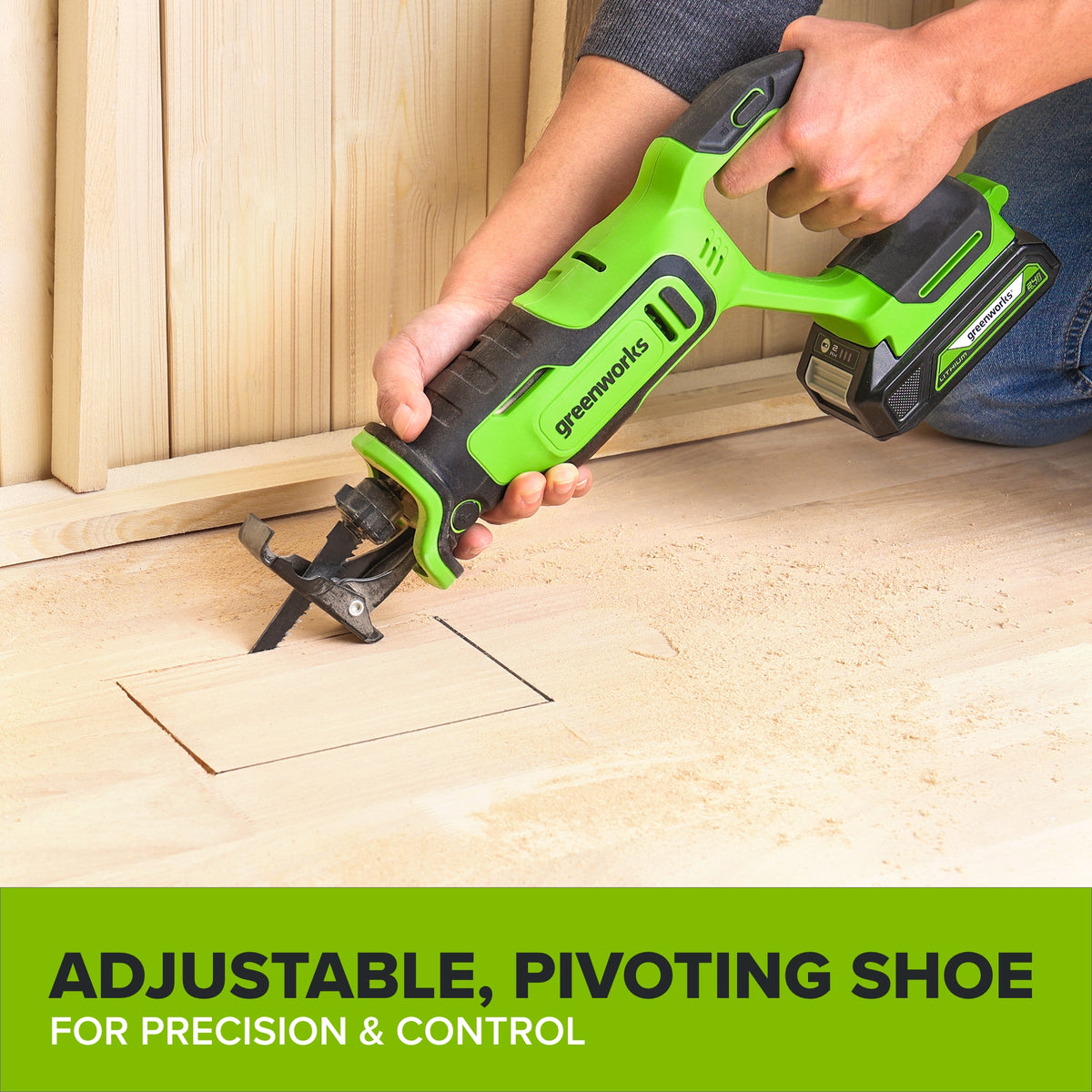 24V PowerAll 1-1/4" Reciprocating Saw with Blade, 2.0 Ah USB-C Battery and 30W USB-C Fast Charger,3,200 SPM