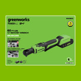 24V PowerAll 60 ft-lb 3/8" Ratchet Wrench, with 2.0 Ah Battery, 30W Charger, and 3' Cable