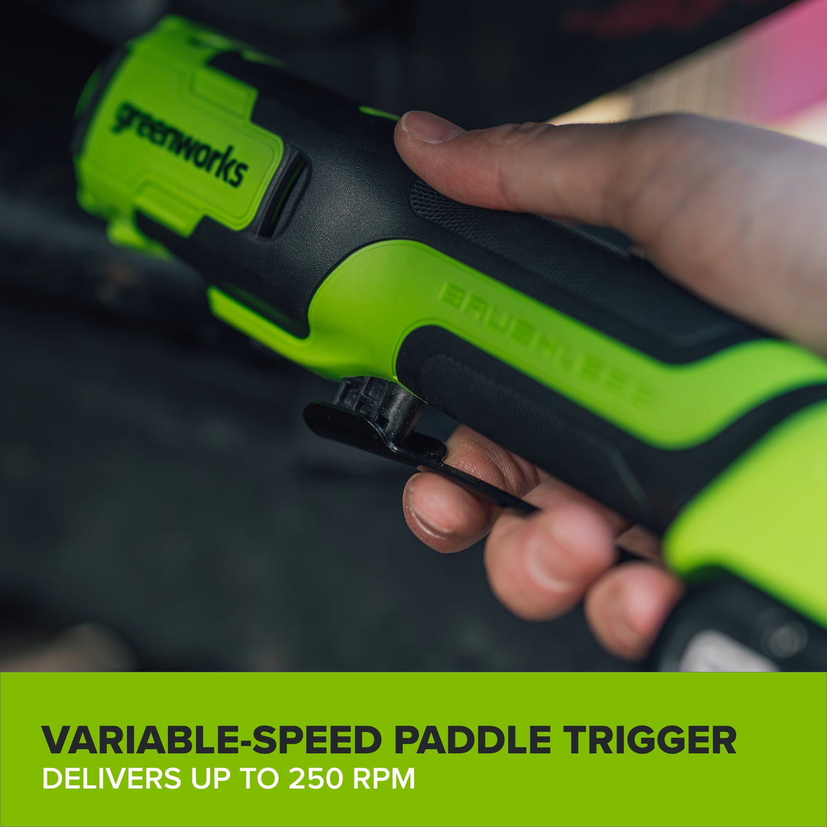 24V PowerAll 60 ft-lb 3/8" Ratchet Wrench, with 2.0 Ah Battery, 30W Charger, and 3' Cable