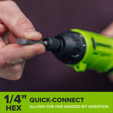 8V Dual-Position Screwdriver, 70 in-lb Torque, 5+1 [Drill] Clutch Settings, with Phillips and Slotted Bits and USB-C Charging Cable