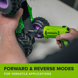 8V Dual-Position Screwdriver, 70 in-lb Torque, 5+1 [Drill] Clutch Settings, with Phillips and Slotted Bits and USB-C Charging Cable