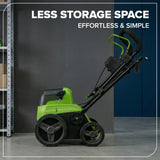 48V (24V x 2) 15" Cordless Battery Dethatcher/Scarifier: (2) 4.0Ah Batteries, (1) 65W Charger, (2) 100W Cables