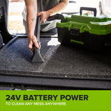 24V 3.5-Gal AC/DC Wet/Dry Vacuum: 4.0 Ah USB-C Battery and 30W Charger