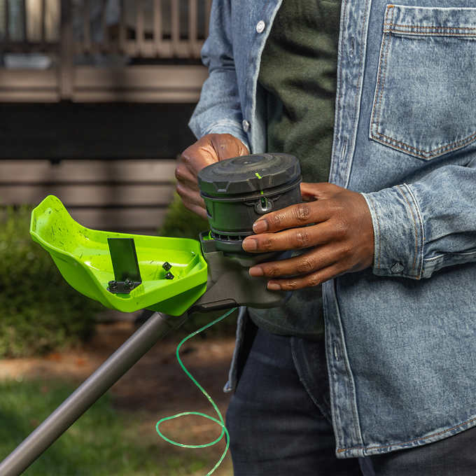 80V 17" Brushless String Trimmer: 2.0 Ah Battery and Charger