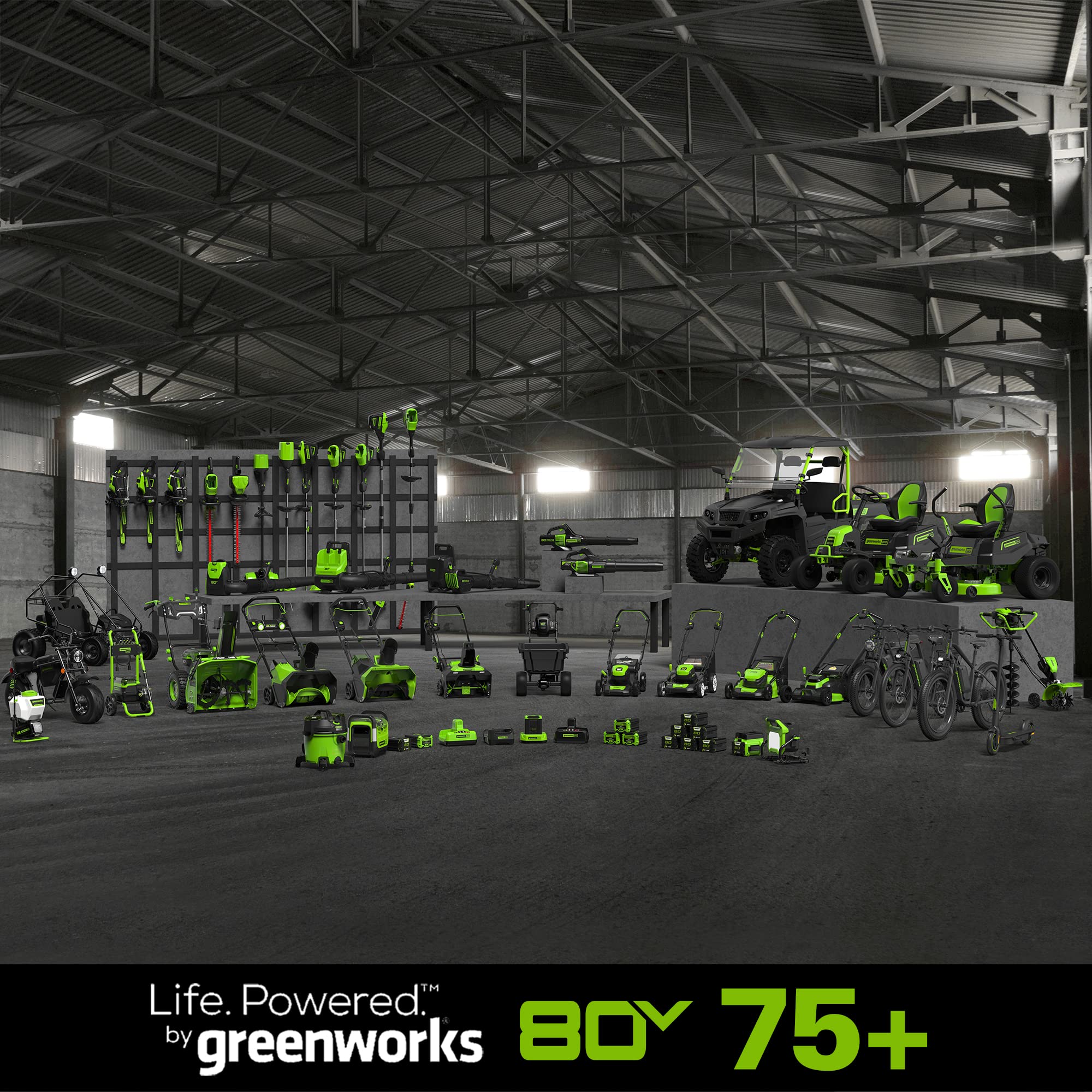 80V 21" Cordless Battery Self-Propelled Mower and Blower: 4.0 Ah Battery and Rapid Charger