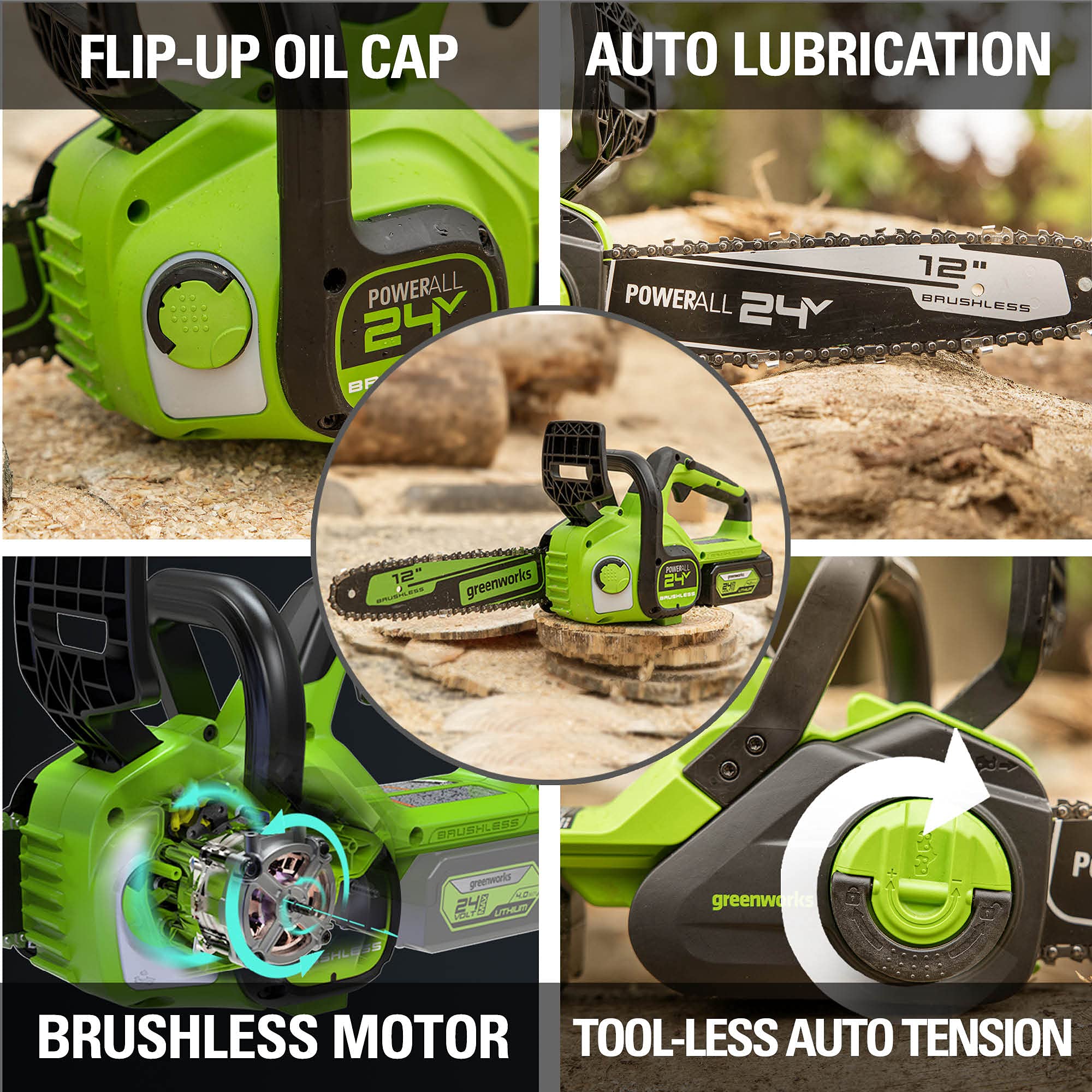 48V (24V x 2) 21" Cordless Battery Self-Propelled Mower 5PC Combo Kit: (2) 5.0Ah Batteries and Chargers