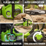 48V (24V x 2) 21" Cordless Battery Self-Propelled Mower 5PC Combo Kit: (2) 5.0Ah Batteries and Chargers