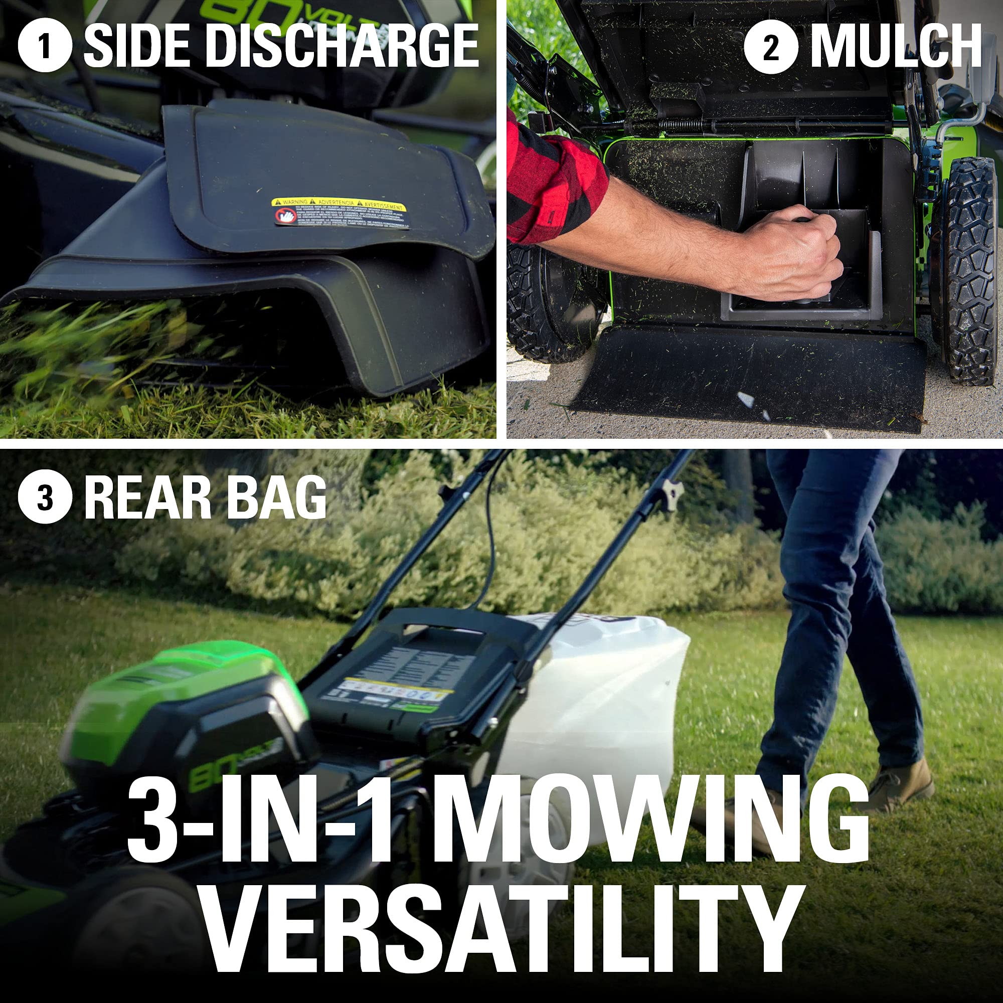 Pro 80V 21" Brushless Push Lawn Mower w/ (2) 2.0Ah Batteries & Rapid Charger