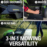 Pro 80V 21" Brushless Push Lawn Mower w/ (2) 2.0Ah Batteries & Rapid Charger