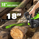 18" Replacement Chainsaw Bar and Chain Combo, 3/8" Pitch, .050" Chain Gauge and 62DL