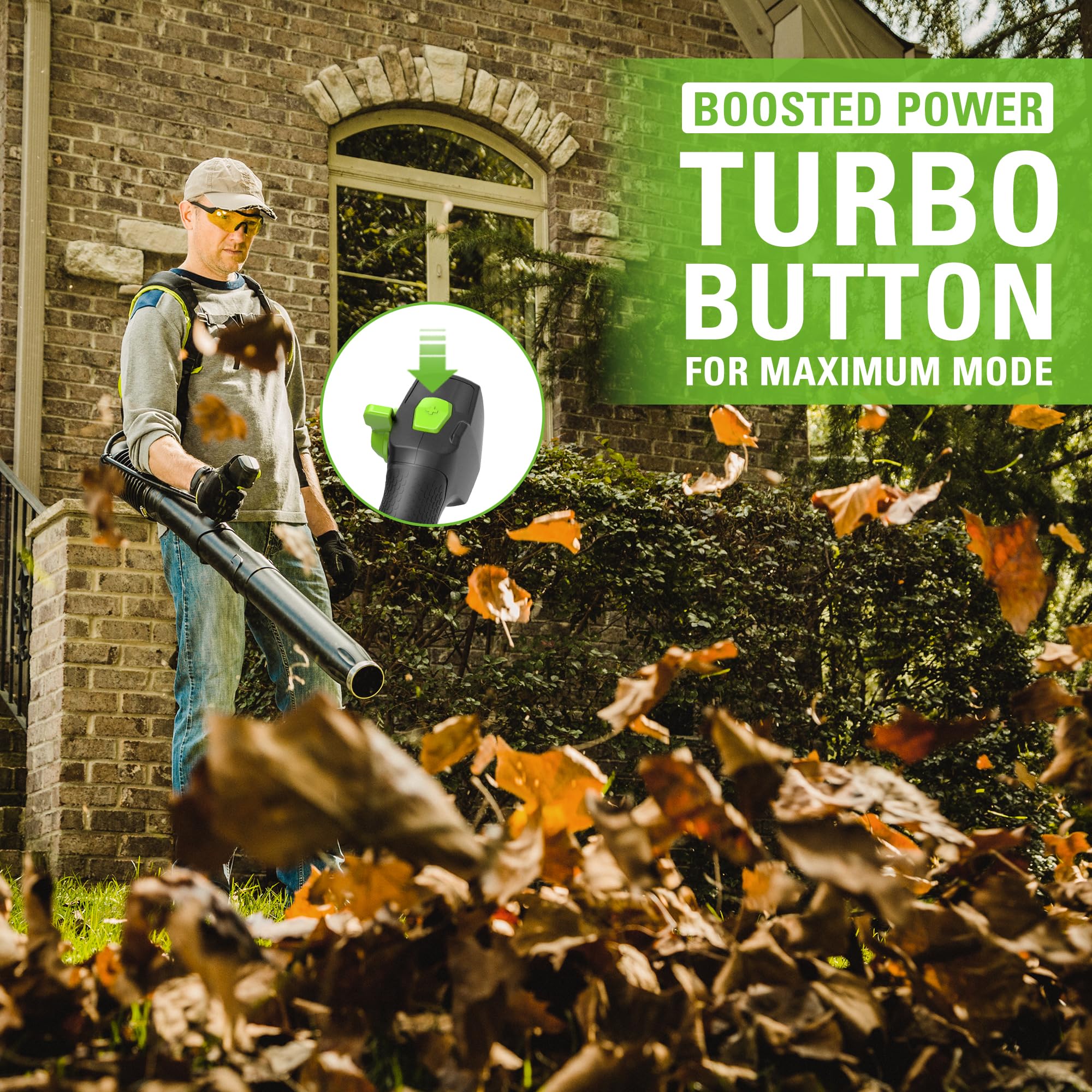 80V 610 CFM Cordless Battery Backpack Blower ,5Ah Battery and Rapid Charger