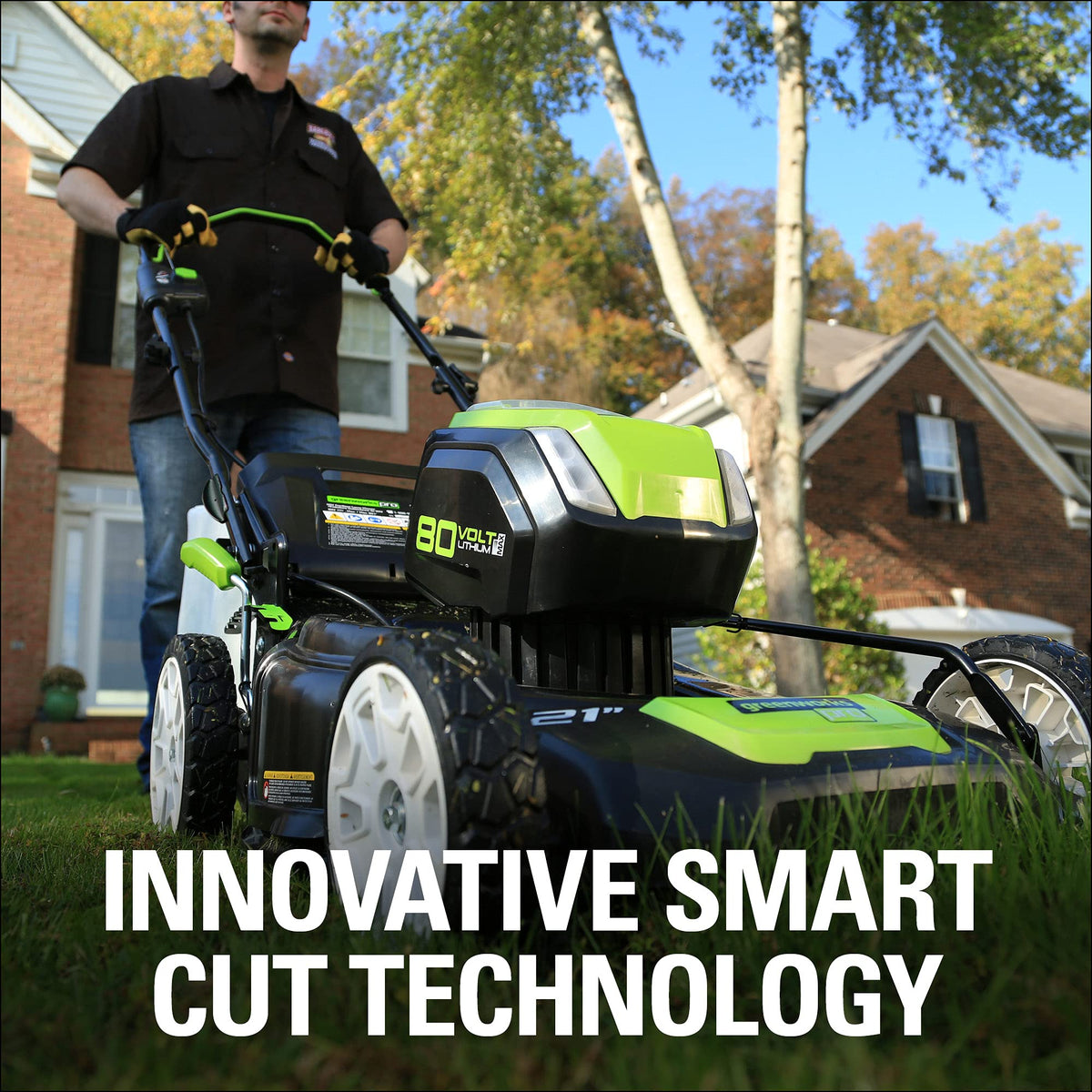 Pro 80V 21" Brushless Push Lawn Mower w/ (2) 2.0Ah Batteries & Rapid Charger