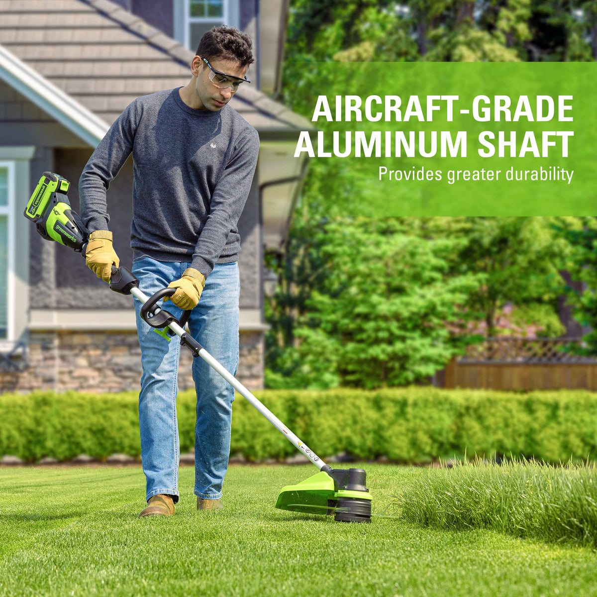 40V 17" Cordless Battery String Trimmer, 8.0 Ah Battery and Charger