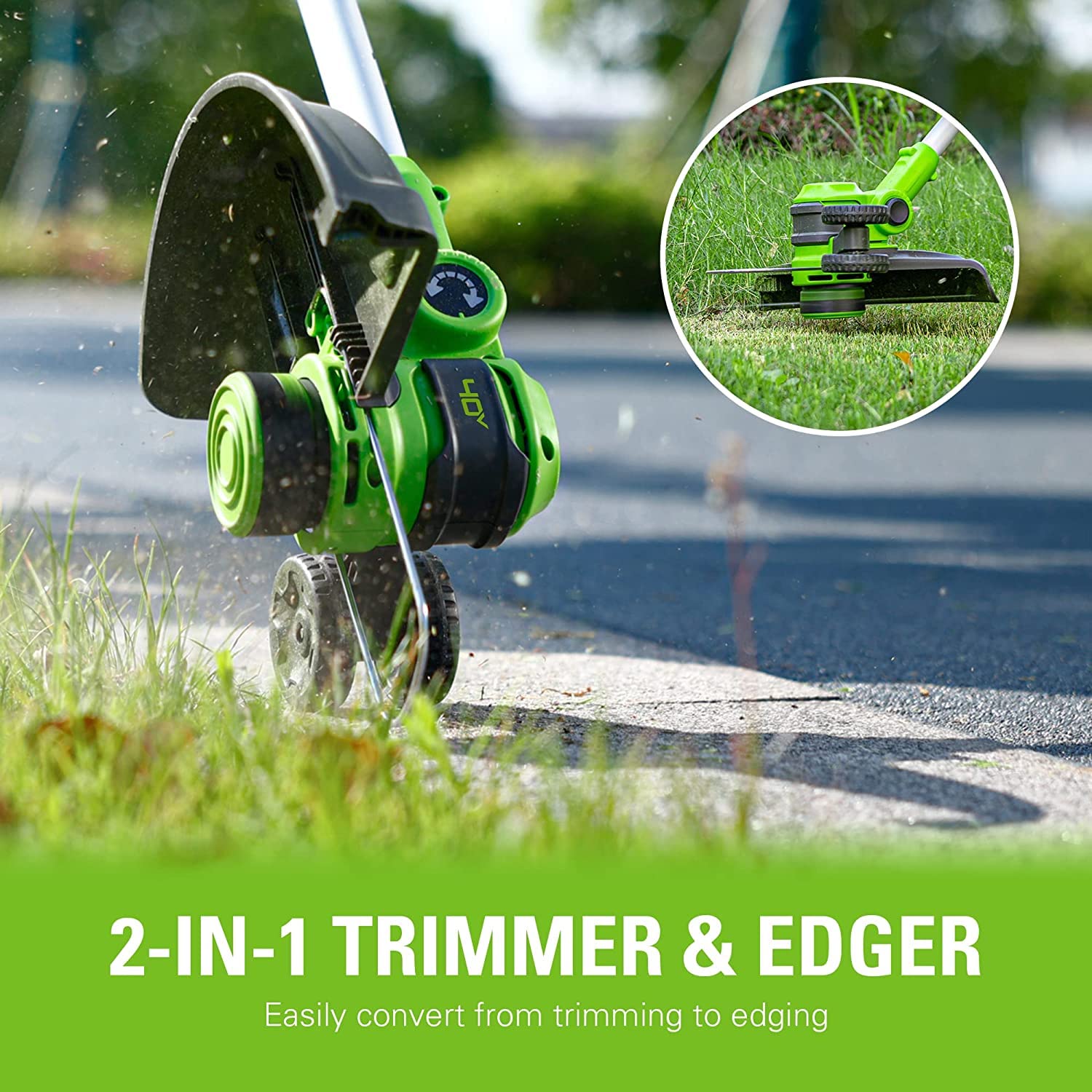 40V 16" Cordless Battery Push Mower 3pc Combo Kit, 4Ah Battery, 2Ah Battery and Charger