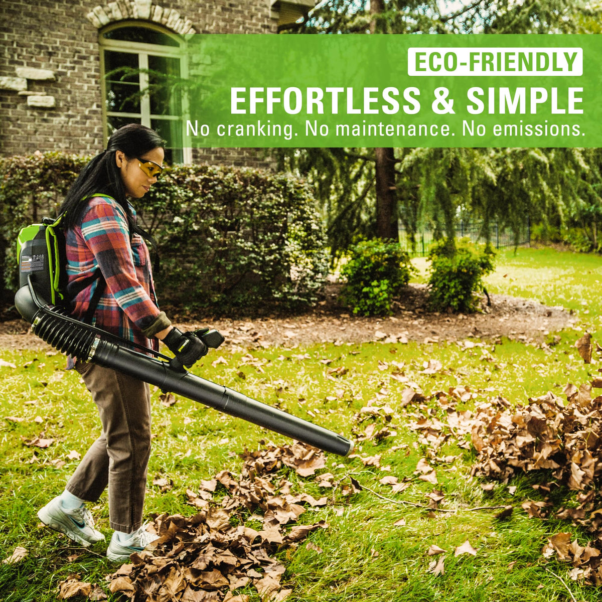 80V 610 CFM Cordless Battery Backpack Blower ,5Ah Battery and Rapid Charger