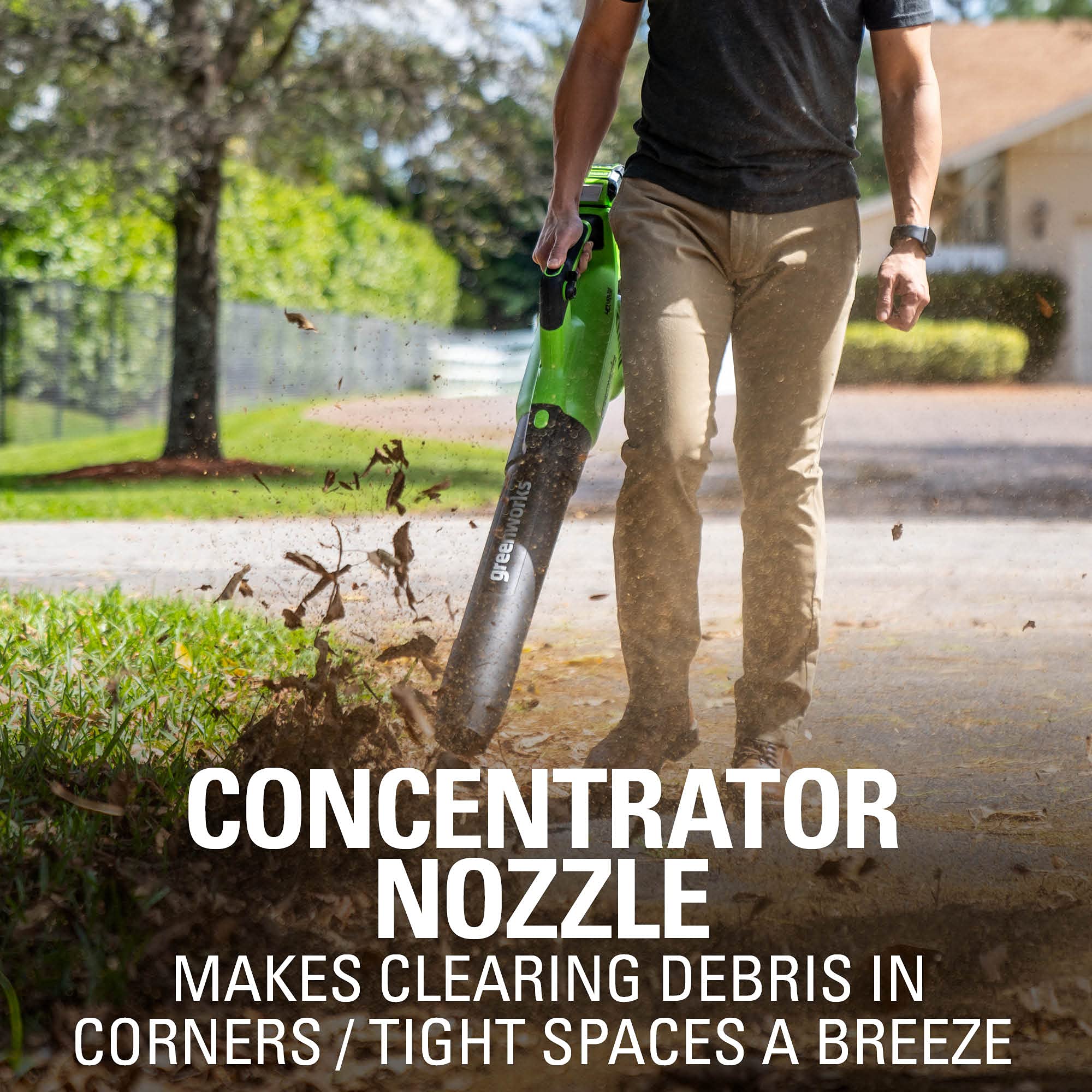 40V 500 CFM Cordless Battery Leaf Blower: 2.5 Ah Battery and Charger