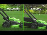 40V 25" Cordless Battery Brushless Dual Blade Self-Propelled Lawn Mower: (2) 4.0 Ah Batteries and Dual-Port Charger, LM2504S