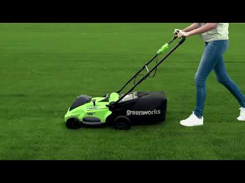 40V 16" Cordless Battery Brushless Push Lawn Mower: 4.0 Ah Battery and Charger, LM1624