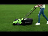 40V 16" Cordless Battery Brushless Push Lawn Mower: 4.0 Ah Battery and Charger, LM1624